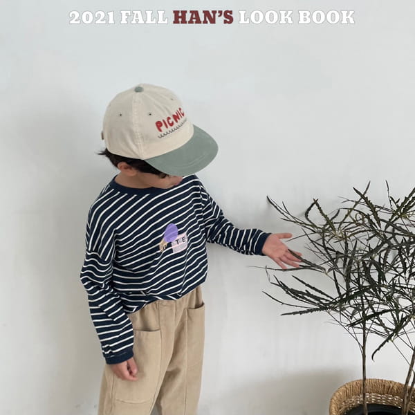 HAN'S - Korean Children Fashion - #Kfashion4kids - Butter Stripe Tee - 6