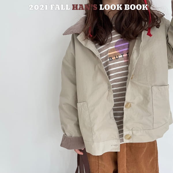 HAN'S - Korean Children Fashion - #Kfashion4kids - Butter Stripe Tee - 8