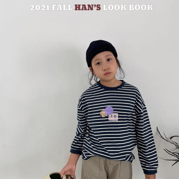 HAN'S - Korean Children Fashion - #Kfashion4kids - Butter Stripe Tee - 9