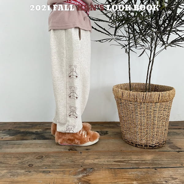 HAN'S - Korean Children Fashion - #Kfashion4kids - Bear Jogger Pants - 7