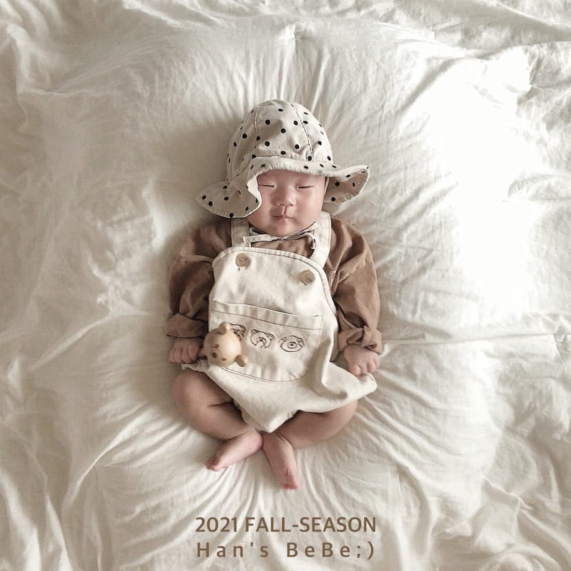 HAN'S - Korean Children Fashion - #Kfashion4kids - Denim Suspender Bodysuit - 9