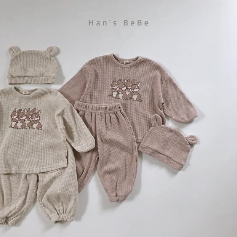 HAN'S - Korean Children Fashion - #Kfashion4kids - Bebe Rabbit Top Bottom Set