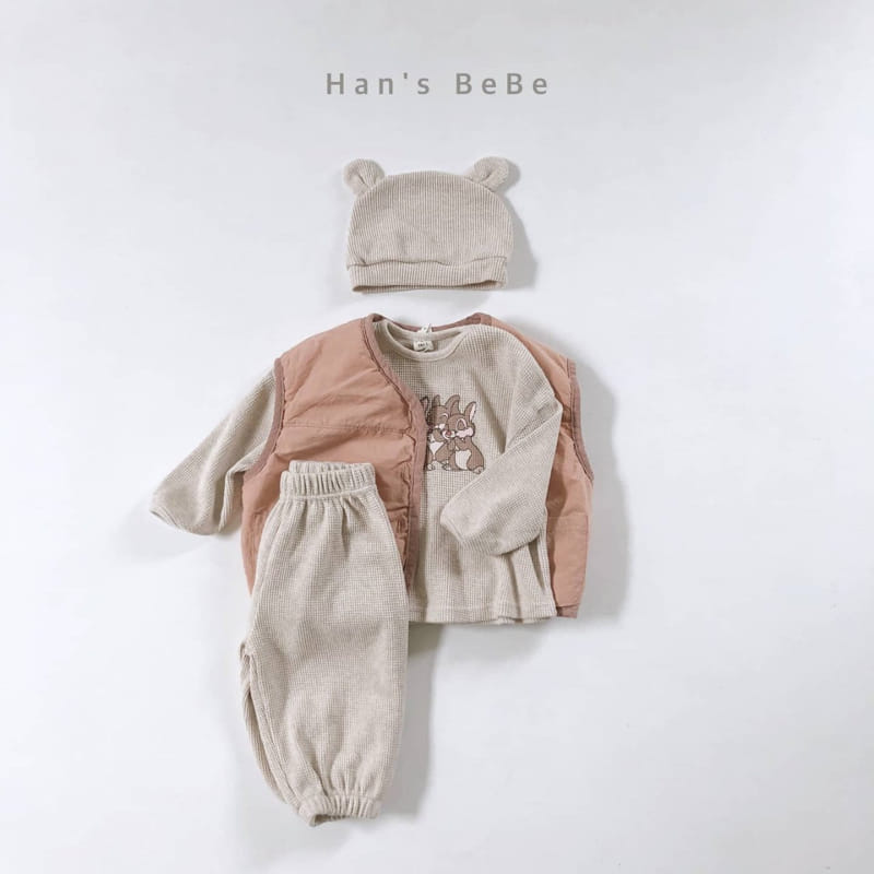 HAN'S - Korean Children Fashion - #Kfashion4kids - Bebe Rabbit Top Bottom Set - 3