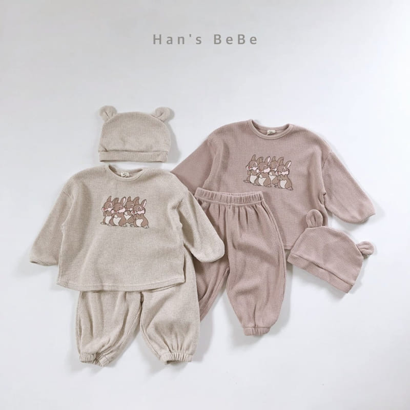 HAN'S - Korean Children Fashion - #Kfashion4kids - Bebe Rabbit Top Bottom Set - 4