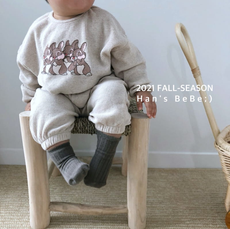 HAN'S - Korean Children Fashion - #Kfashion4kids - Bebe Rabbit Top Bottom Set - 6