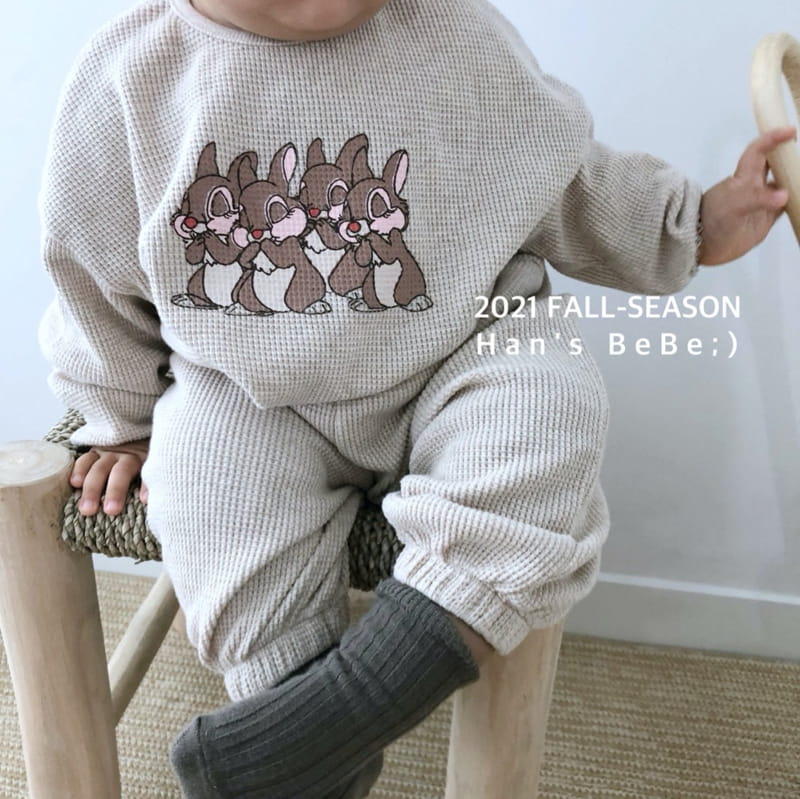 HAN'S - Korean Children Fashion - #Kfashion4kids - Bebe Rabbit Top Bottom Set - 9