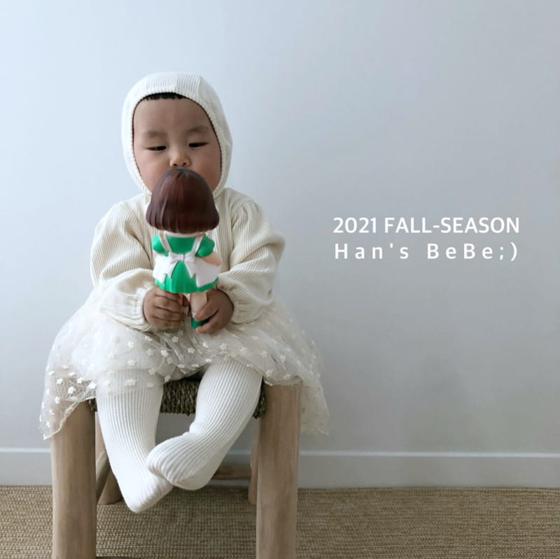 HAN'S - Korean Children Fashion - #Kfashion4kids - Bebe Cha One-piece with Bonnet - 6