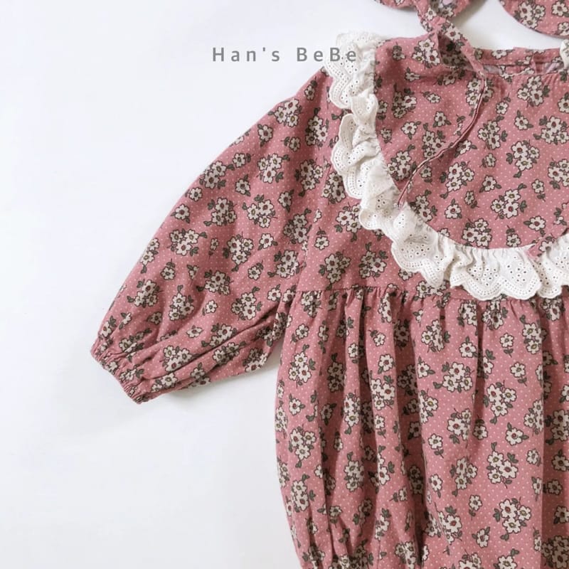 HAN'S - Korean Children Fashion - #Kfashion4kids - Lace Bodysuit with Bonnet - 3