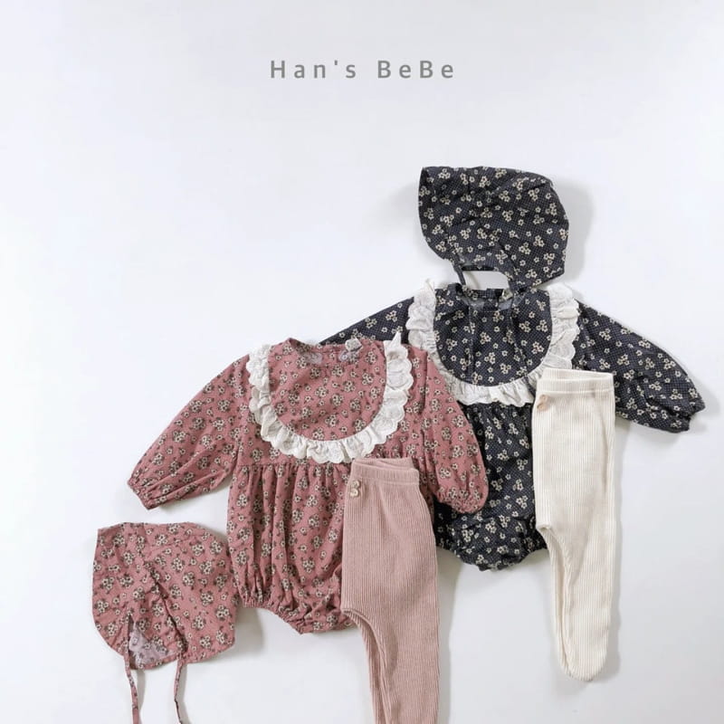 HAN'S - Korean Children Fashion - #Kfashion4kids - Lace Bodysuit with Bonnet - 4