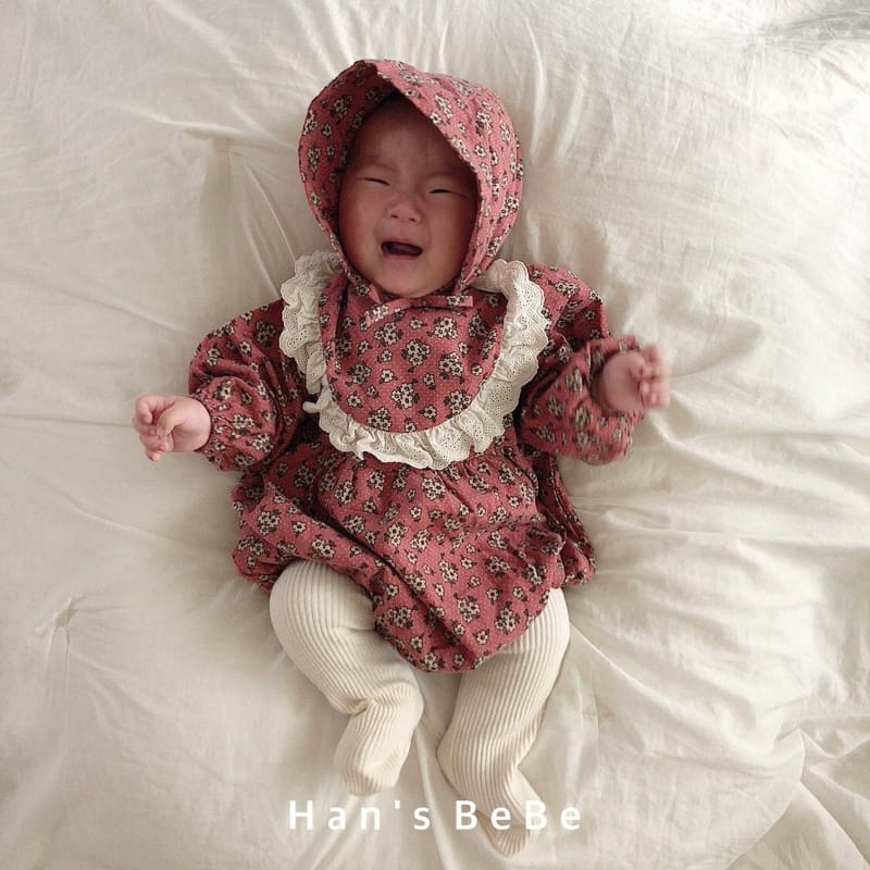 HAN'S - Korean Children Fashion - #Kfashion4kids - Lace Bodysuit with Bonnet - 9