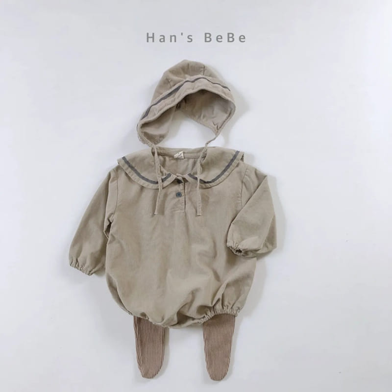HAN'S - Korean Children Fashion - #Kfashion4kids - Sailor Collar Bodysuit with Bonnet - 5