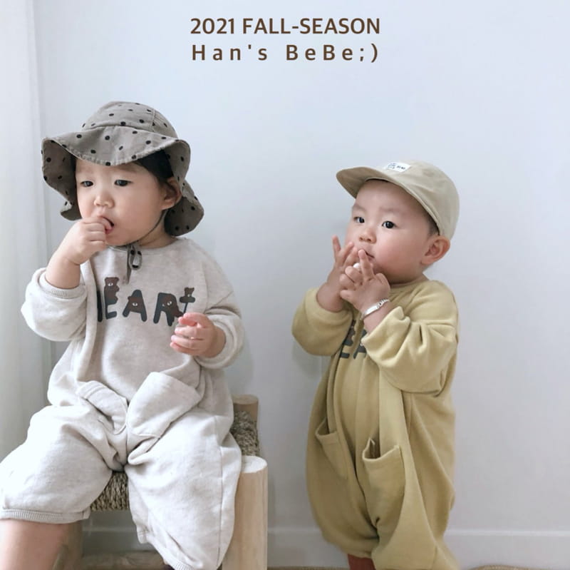 HAN'S - Korean Children Fashion - #Kfashion4kids - Heart Bear Bodysuit - 10