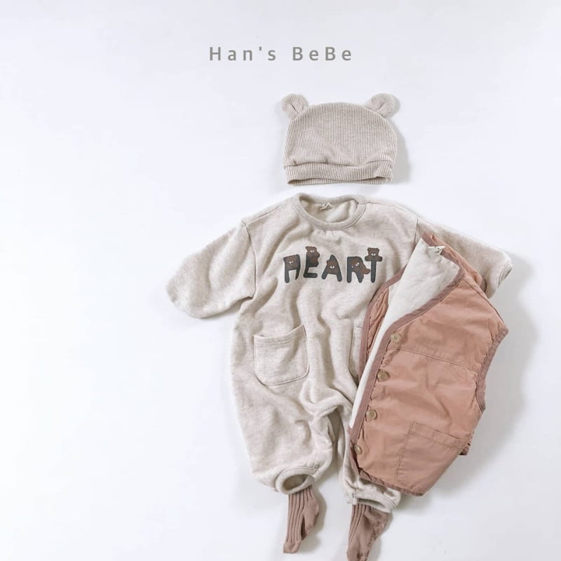 HAN'S - Korean Children Fashion - #Kfashion4kids - Heart Bear Bodysuit - 4