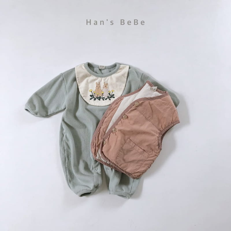 HAN'S - Korean Children Fashion - #Kfashion4kids - Bib Drop Bodysuit - 6