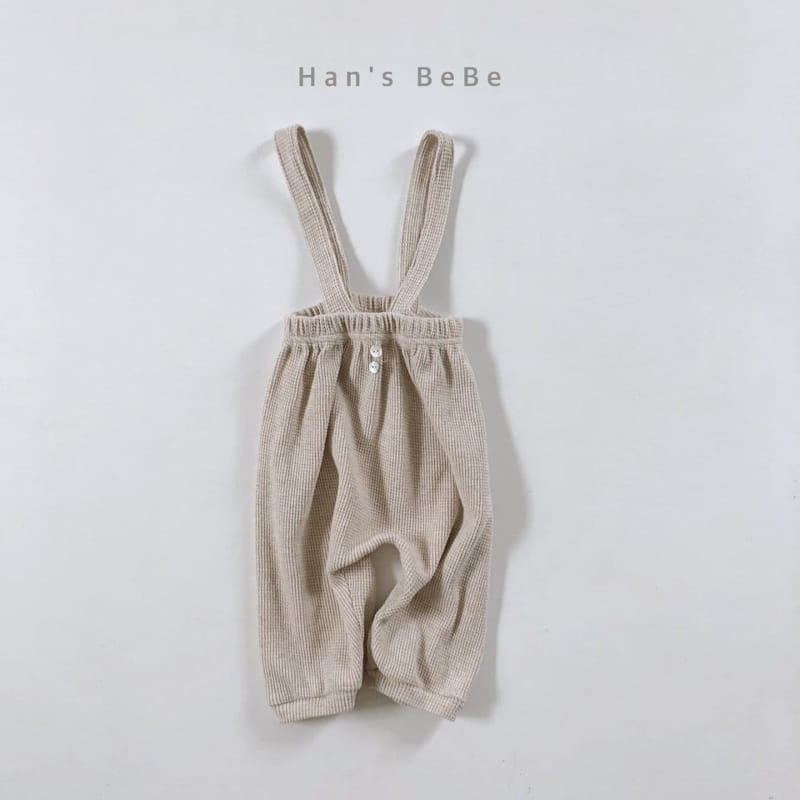 HAN'S - Korean Children Fashion - #Kfashion4kids - Bebe Waffle Suspender Pants