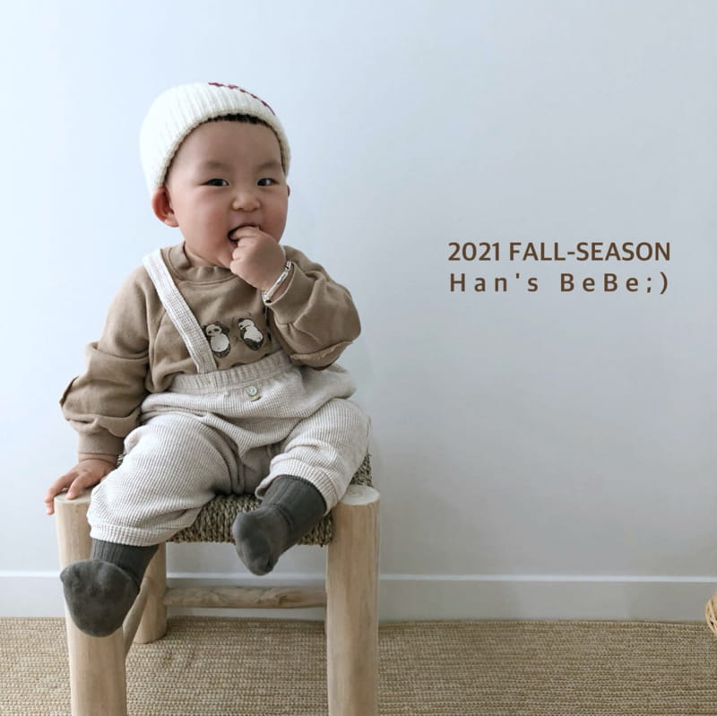 HAN'S - Korean Children Fashion - #Kfashion4kids - Bebe Waffle Suspender Pants - 10