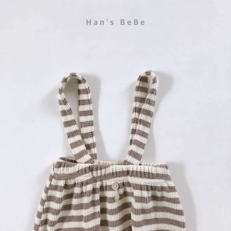 HAN'S - Korean Children Fashion - #Kfashion4kids - Bebe Waffle Suspender Pants - 3