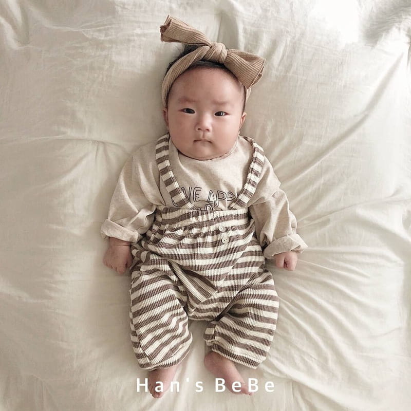 HAN'S - Korean Children Fashion - #Kfashion4kids - Bebe Waffle Suspender Pants - 8