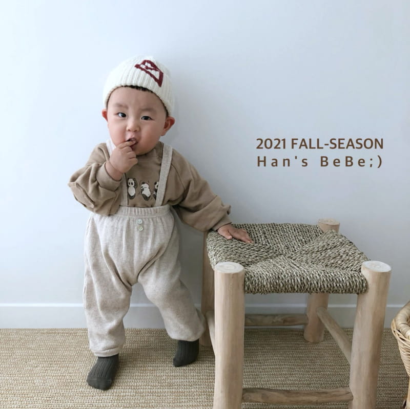 HAN'S - Korean Children Fashion - #Kfashion4kids - Bebe Waffle Suspender Pants - 9