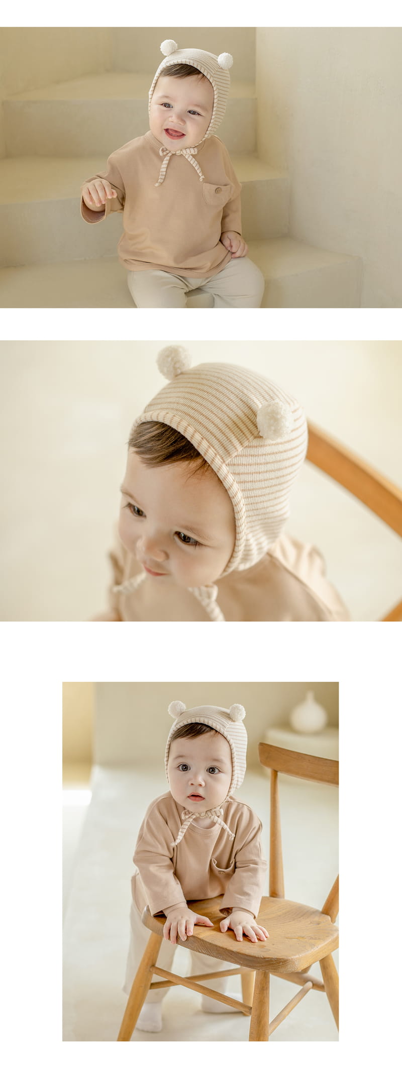 HAPPY PRINCE - Korean Children Fashion - #Kfashion4kids - Leo Baby Bonnet - 6