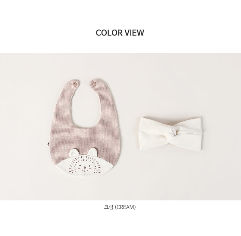 HAPPY PRINCE - Korean Children Fashion - #Kfashion4kids - Erizo Baby Bib + Hairband Set - 10