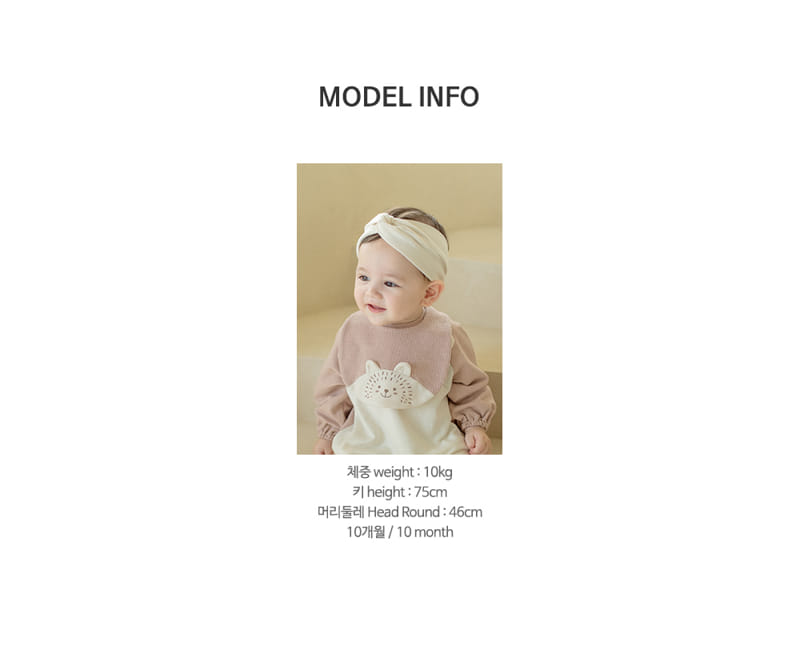 HAPPY PRINCE - Korean Children Fashion - #Kfashion4kids - Erizo Baby Bib + Hairband Set - 12