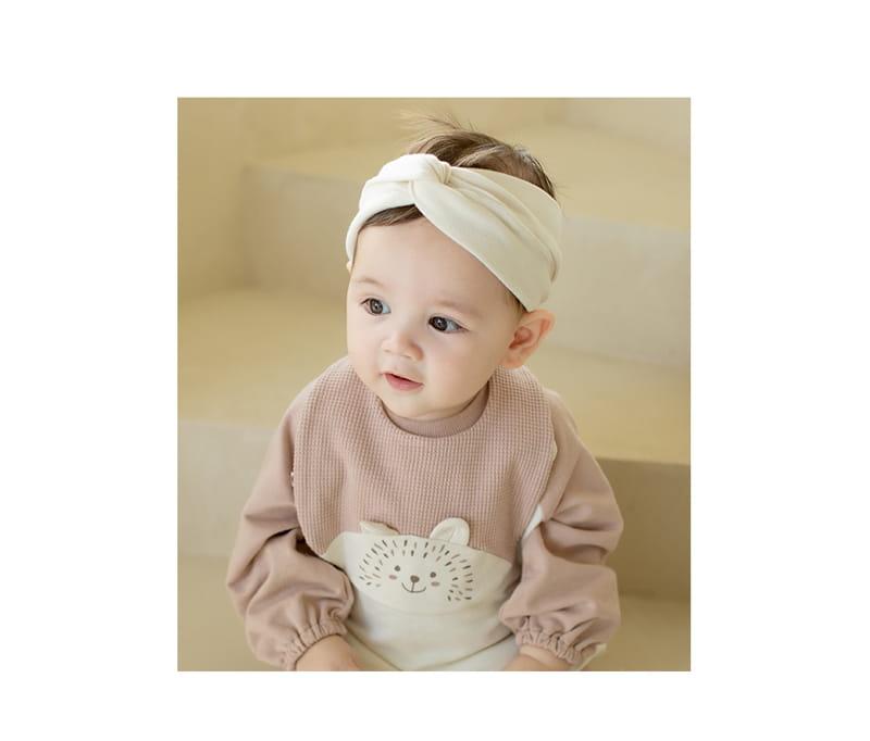 HAPPY PRINCE - Korean Children Fashion - #Kfashion4kids - Erizo Baby Bib + Hairband Set - 4