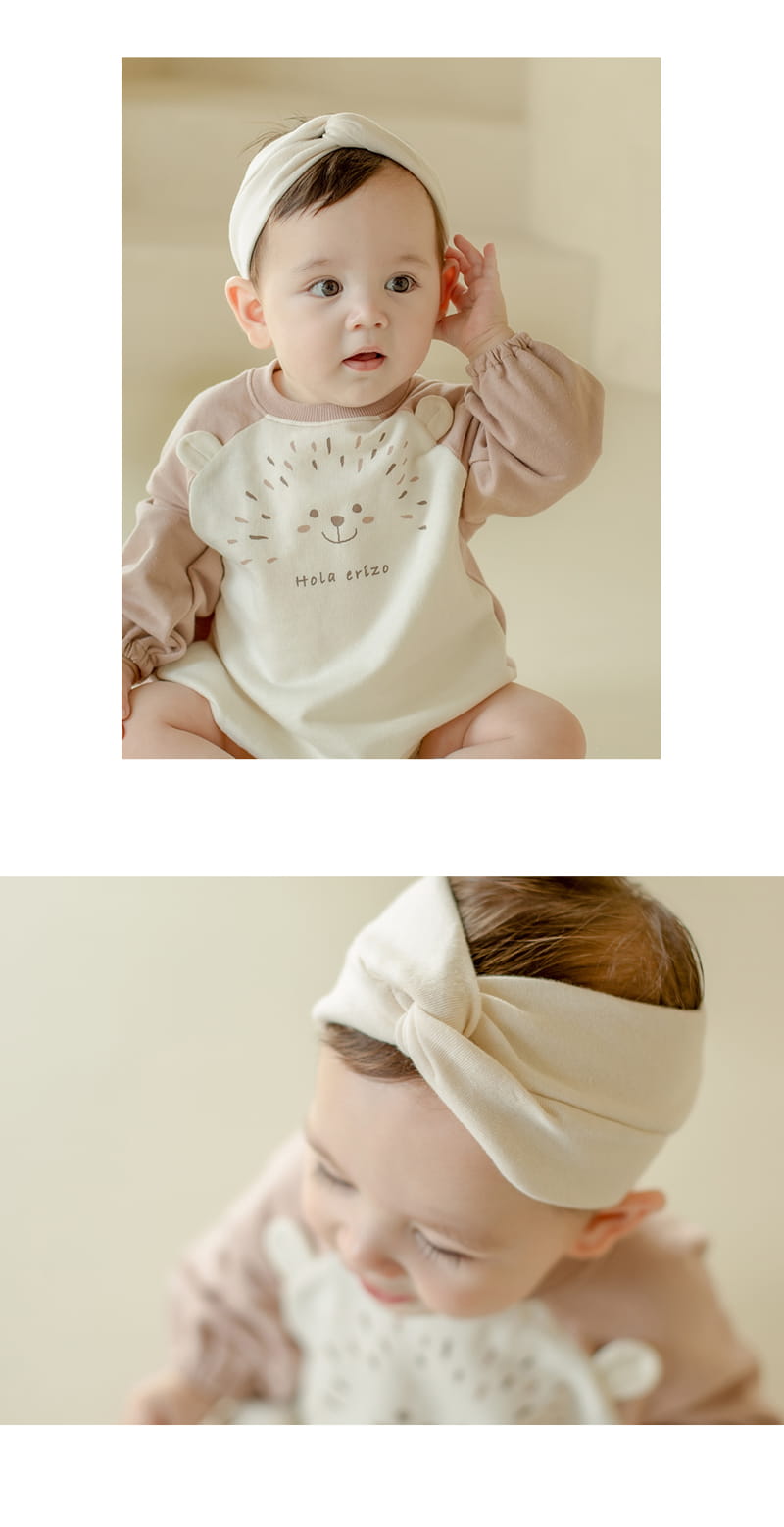 HAPPY PRINCE - Korean Children Fashion - #Kfashion4kids - Erizo Baby Bib + Hairband Set - 8