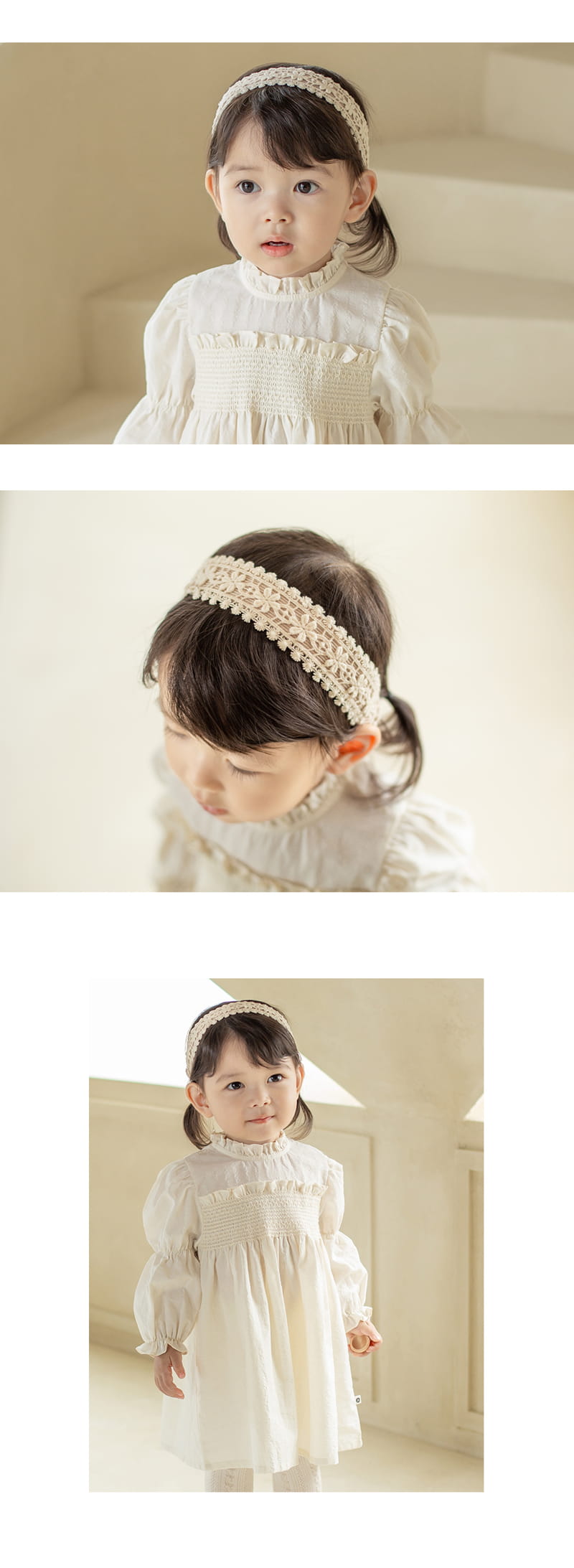 HAPPY PRINCE - Korean Children Fashion - #Kfashion4kids - Lyrian Lace Baby Hairband [set of 5] - 7