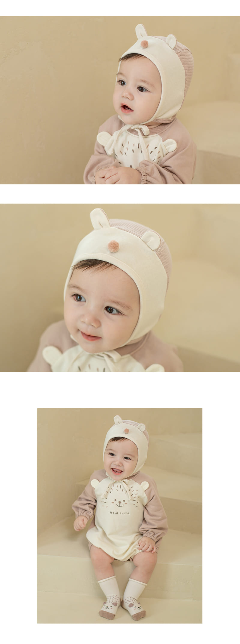 HAPPY PRINCE - Korean Children Fashion - #Kfashion4kids - Erizo Baby Bonnet - 6
