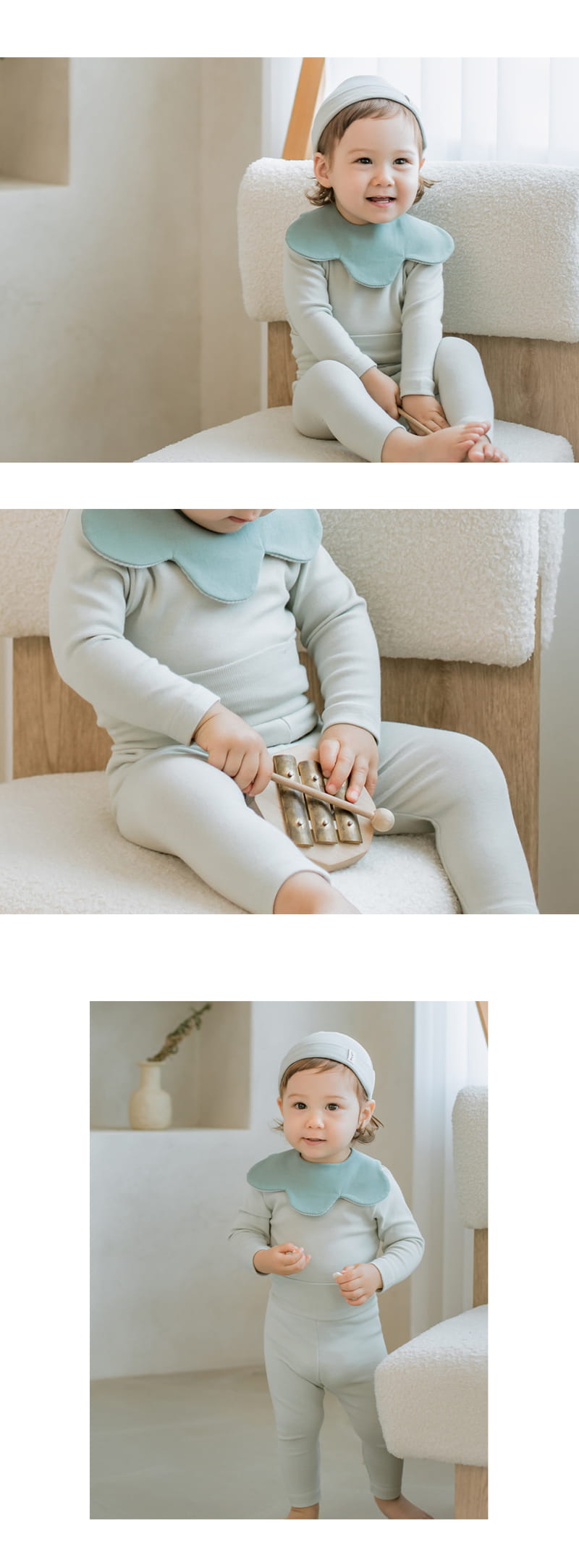 HAPPY PRINCE - Korean Children Fashion - #Kfashion4kids - Viva Comfy Belly Baby Loungewear Mint - 8