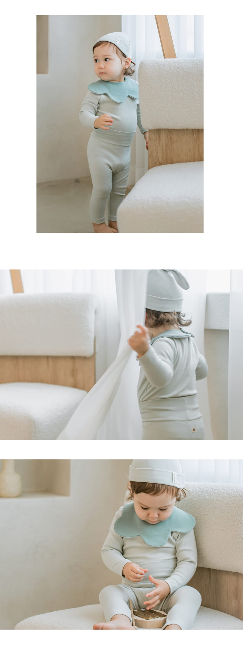 HAPPY PRINCE - Korean Children Fashion - #Kfashion4kids - Viva Comfy Belly Baby Loungewear Mint - 9
