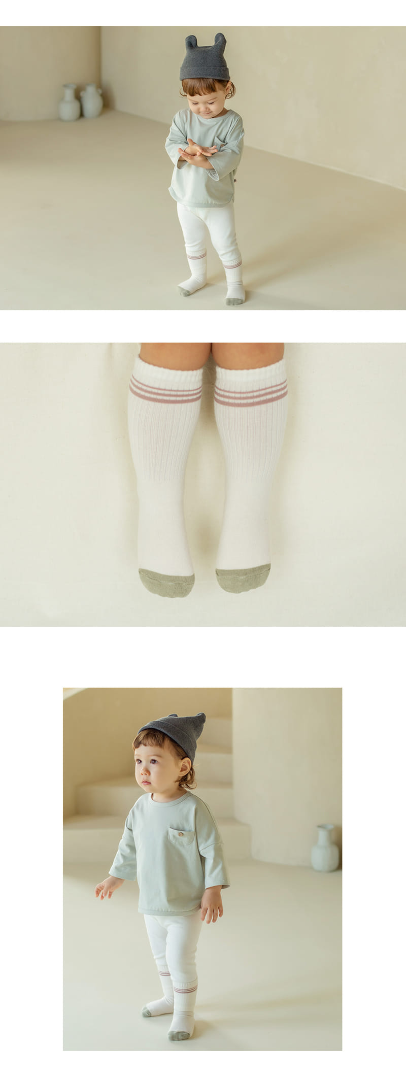 HAPPY PRINCE - Korean Children Fashion - #Kfashion4kids - Vics Baby Knee Socks [set of 5] - 7