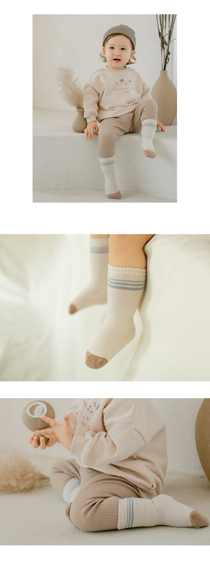 HAPPY PRINCE - Korean Children Fashion - #Kfashion4kids - Vics Baby Knee Socks [set of 5] - 9