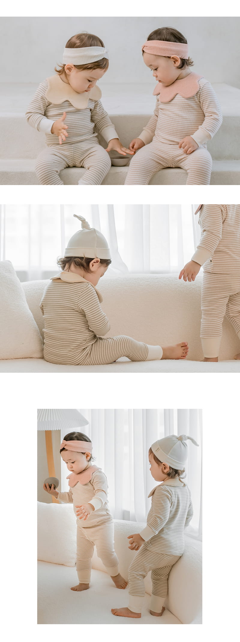 HAPPY PRINCE - Korean Children Fashion - #Kfashion4kids - Ray Ribbed Baby Loungewear Olive - 7
