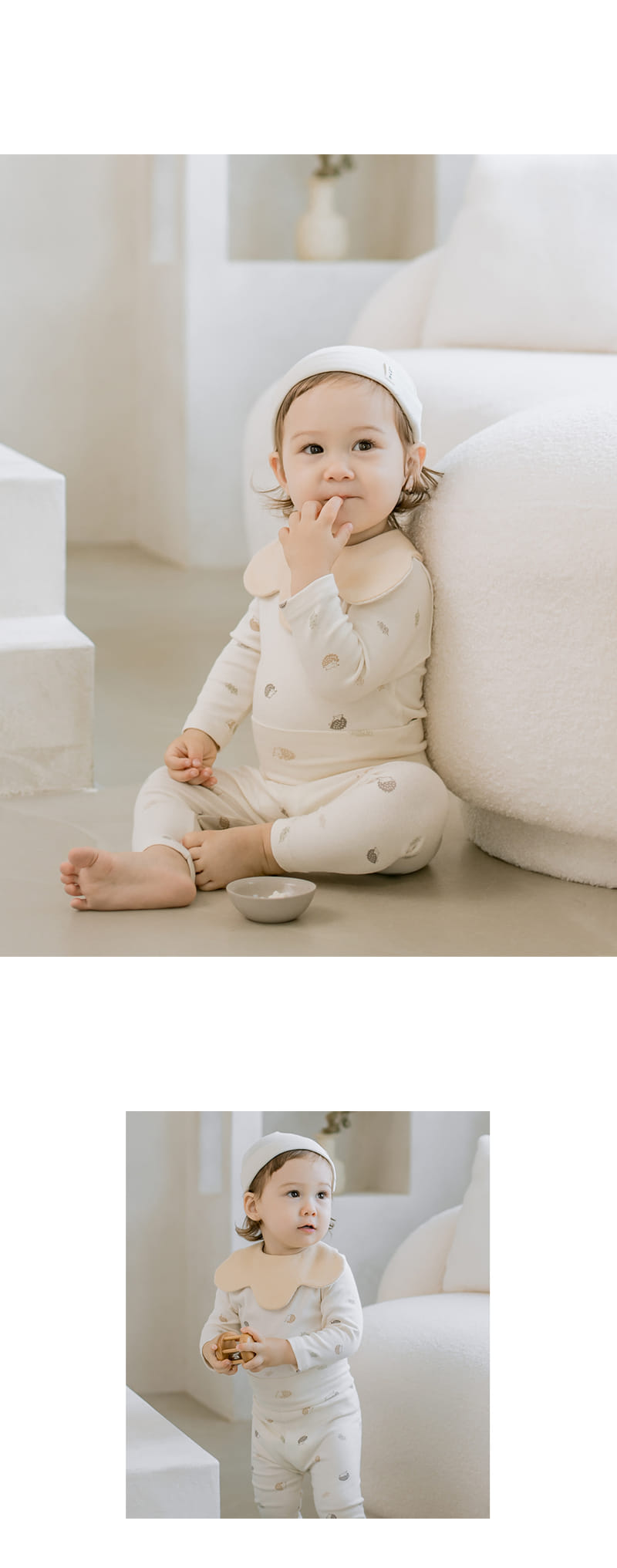 HAPPY PRINCE - Korean Children Fashion - #Kfashion4kids - Petit Comfy Belly Baby Loungewear Cream - 5