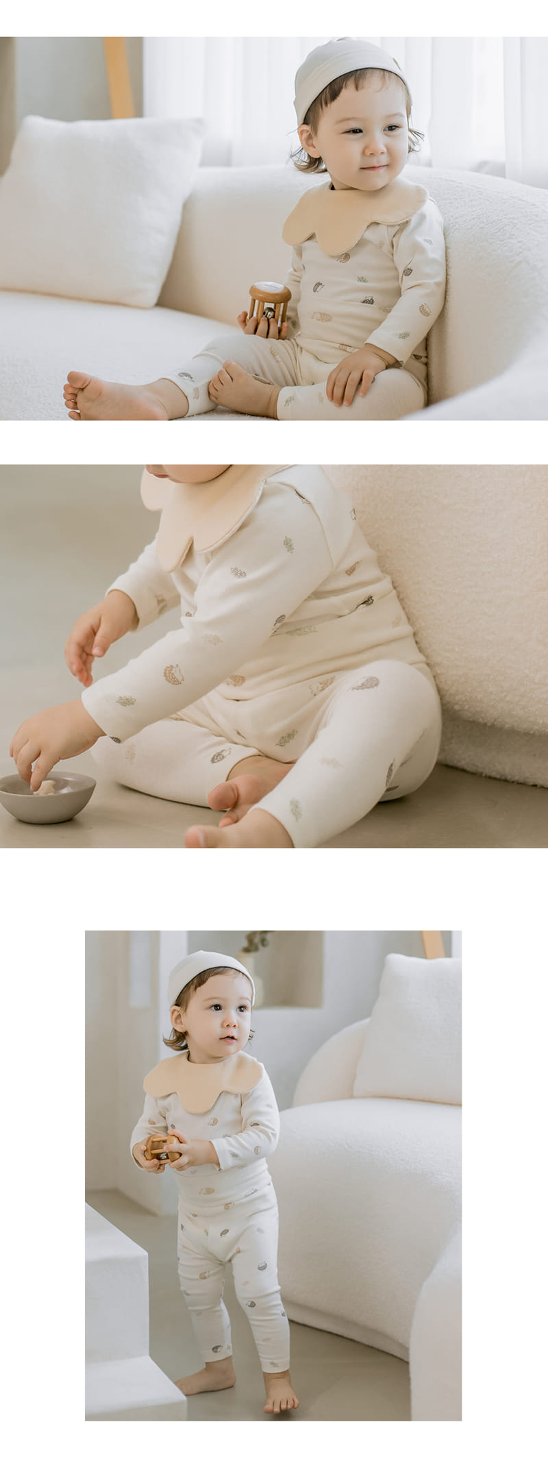 HAPPY PRINCE - Korean Children Fashion - #Kfashion4kids - Petit Comfy Belly Baby Loungewear Cream - 7