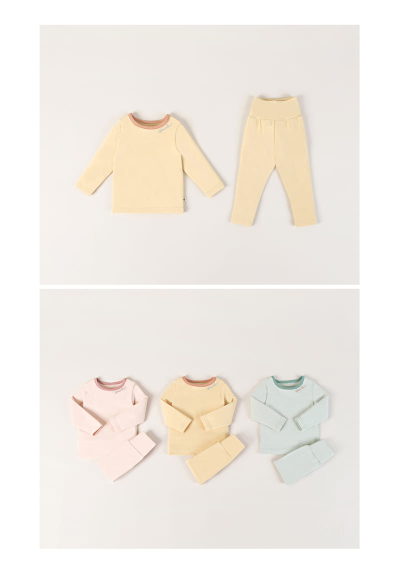 HAPPY PRINCE - Korean Children Fashion - #Kfashion4kids - Viva Comfy Belly Baby Loungwear Yellow - 8