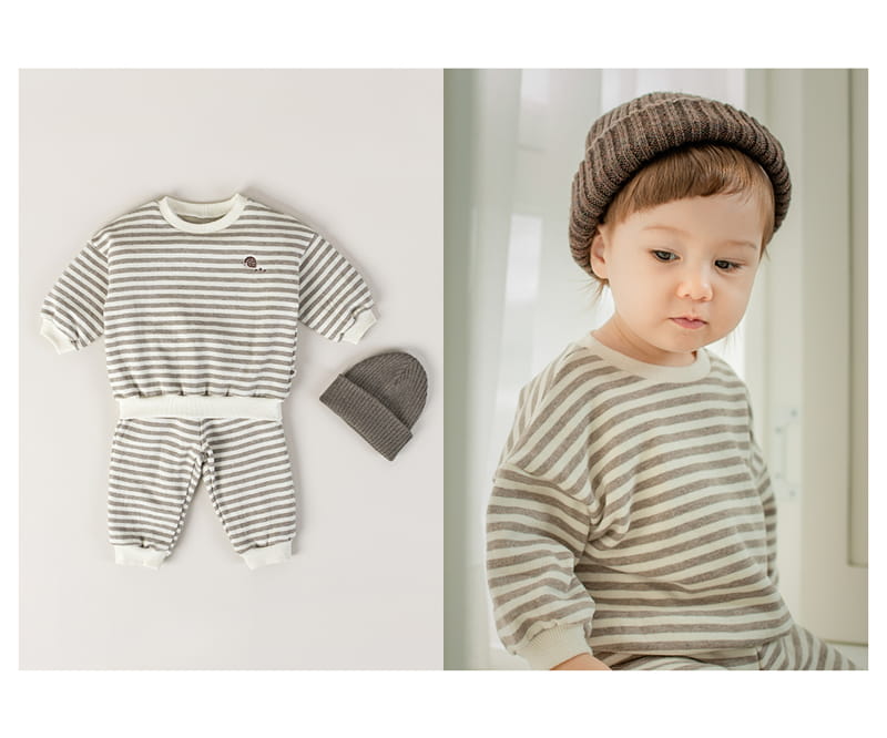 HAPPY PRINCE - Korean Children Fashion - #Kfashion4kids - Simon Baby Top Bottom Set - 5