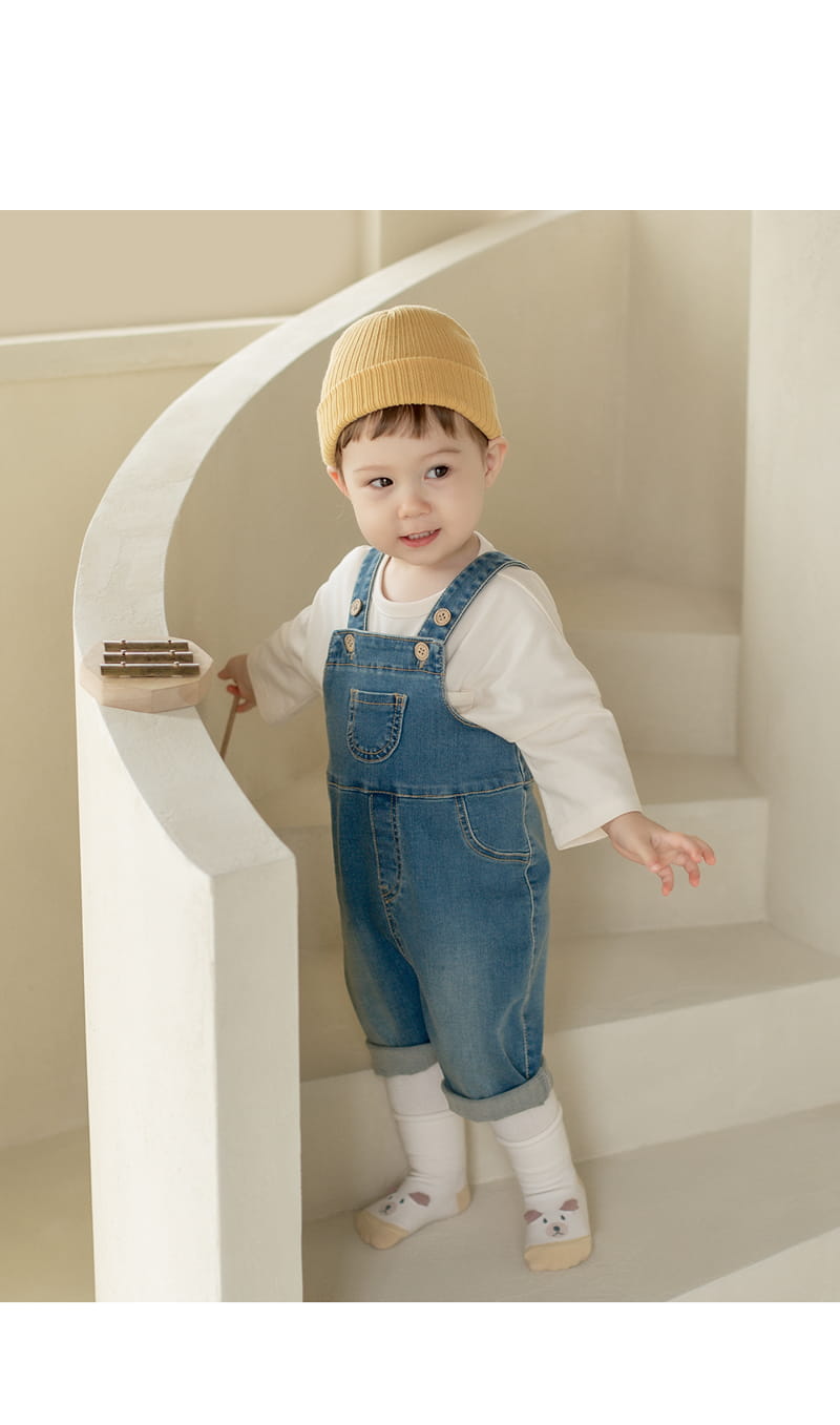HAPPY PRINCE - Korean Children Fashion - #Kfashion4kids - Z Denim Baby Overalls