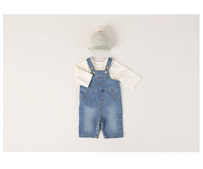 HAPPY PRINCE - Korean Children Fashion - #Kfashion4kids - Z Denim Baby Overalls - 5