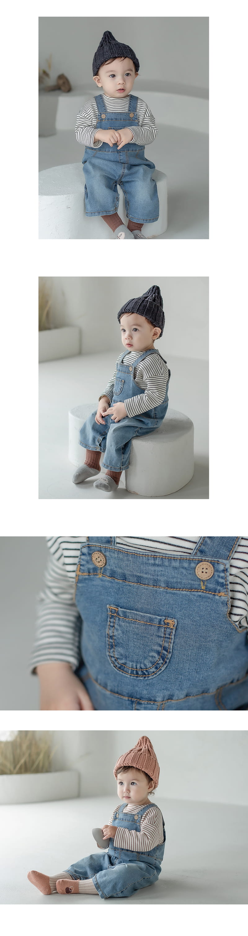 HAPPY PRINCE - Korean Children Fashion - #Kfashion4kids - Z Denim Baby Overalls - 6