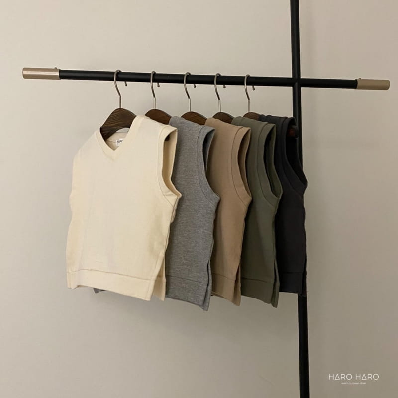 HARO HARO - Korean Children Fashion - #Kfashion4kids - Beside Slit V Neck Vest - 2