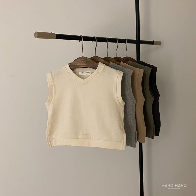 HARO HARO - Korean Children Fashion - #Kfashion4kids - Beside Slit V Neck Vest - 3