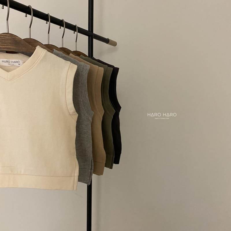 HARO HARO - Korean Children Fashion - #Kfashion4kids - Beside Slit V Neck Vest - 4
