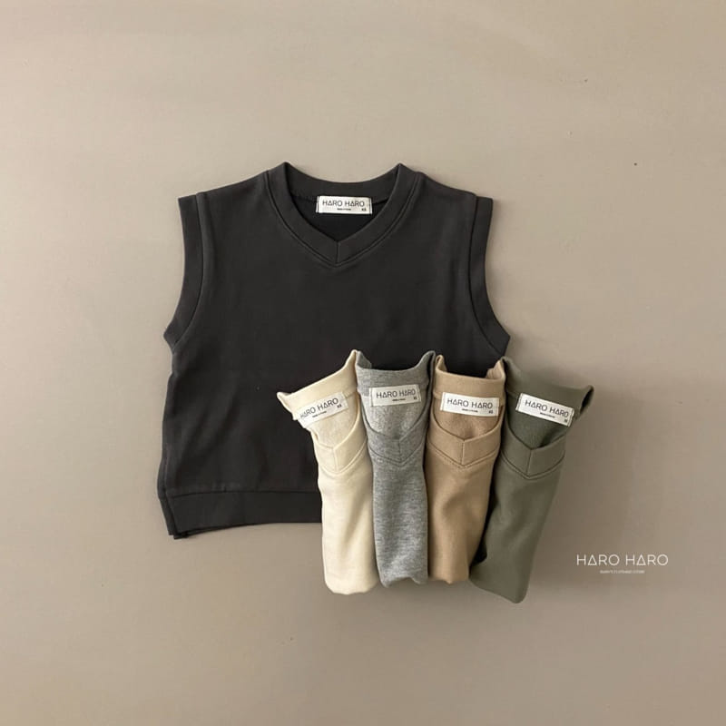HARO HARO - Korean Children Fashion - #Kfashion4kids - Beside Slit V Neck Vest - 8