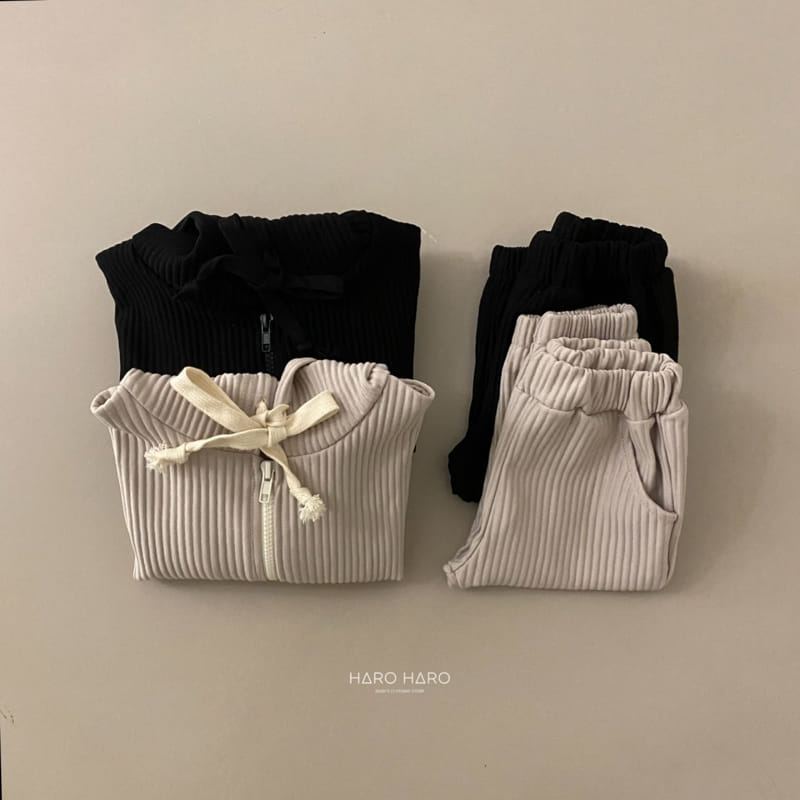 HARO HARO - Korean Children Fashion - #Kfashion4kids - Pleats Zip-up Top Bottom Set - 10