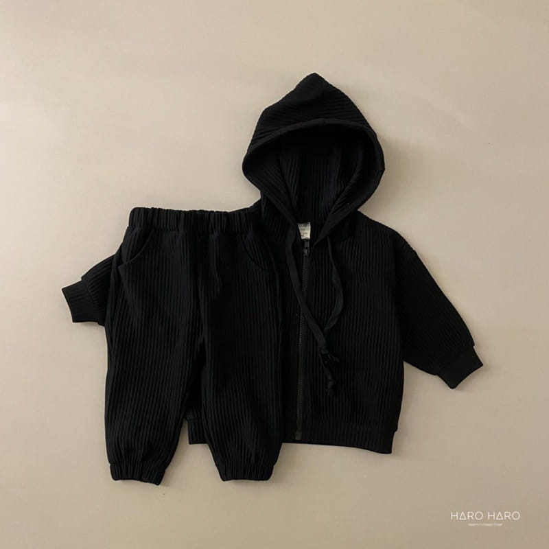 HARO HARO - Korean Children Fashion - #Kfashion4kids - Pleats Zip-up Top Bottom Set - 4
