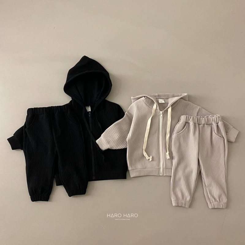HARO HARO - Korean Children Fashion - #Kfashion4kids - Pleats Zip-up Top Bottom Set - 5