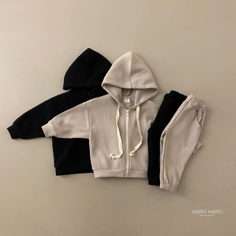 HARO HARO - Korean Children Fashion - #Kfashion4kids - Pleats Zip-up Top Bottom Set - 6